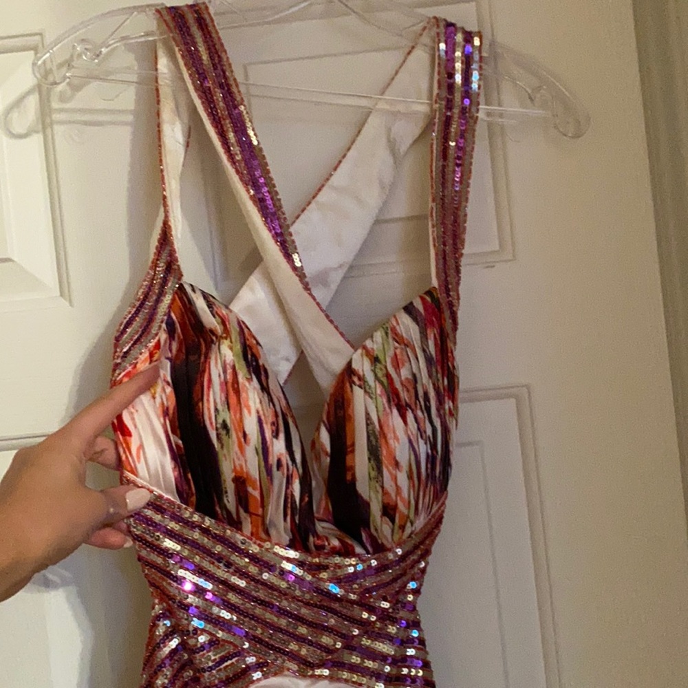 Criss cross open back dress